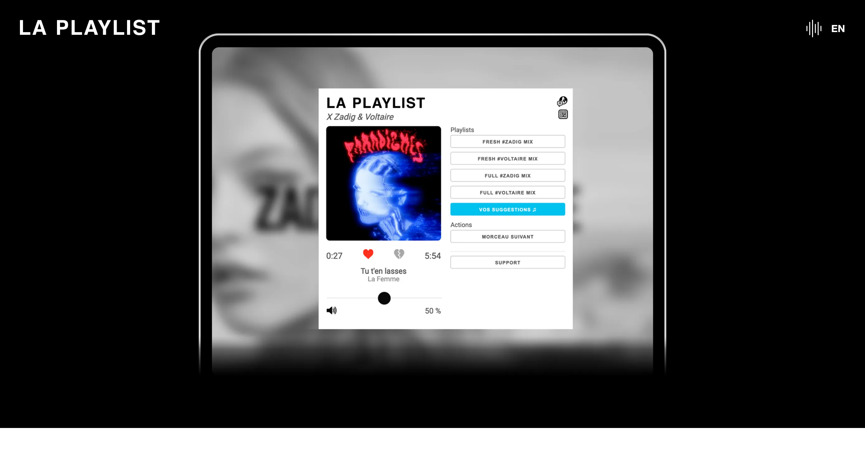 Music listening app